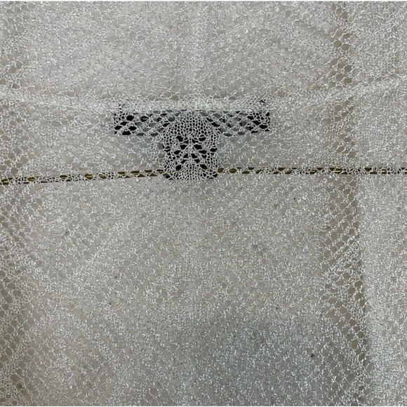 Timeless by Naeem Khan Women Crochet Knit Spiderweb Ivory Cardigan Sz L - Picture 9 of 9